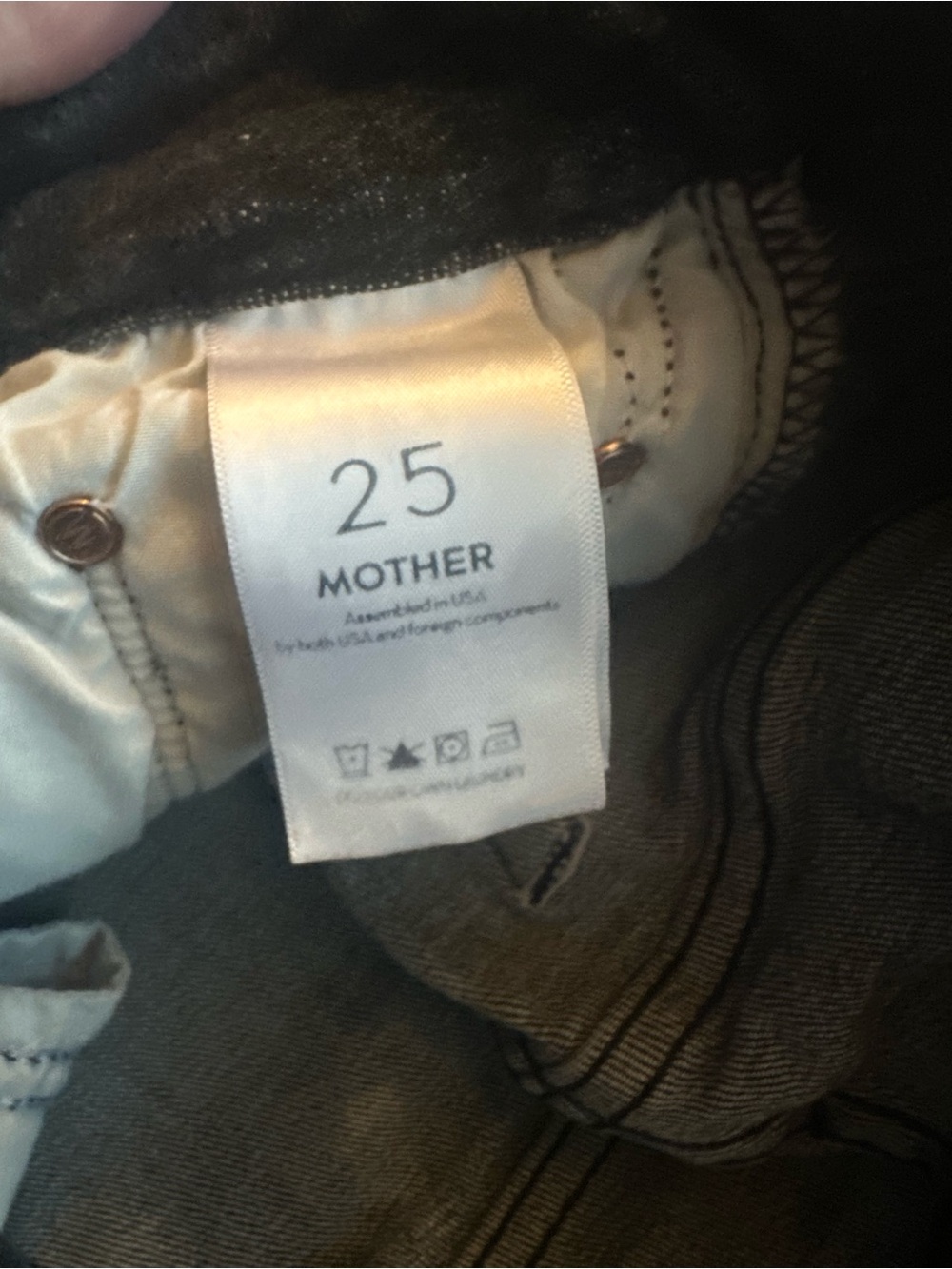 Mother the looker ankle fray stargazing wash skinny jeans cotton stretch size 25 - Picture 6 of 11